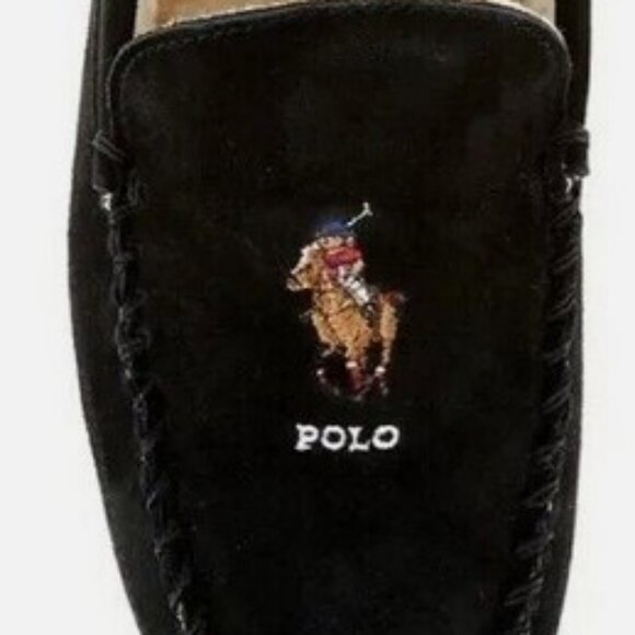 New Ralph Lauren pony bear moccasin slippers black 10, 13-14 Size main image 6